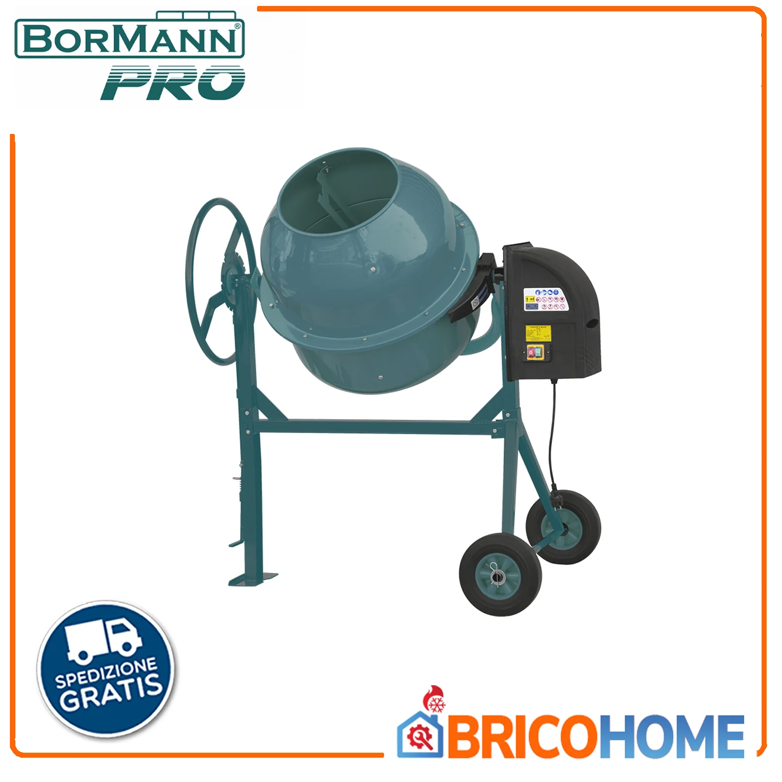 2026 BORMANN Pro 180 L 800 W elektrische betonmixer BMX1810